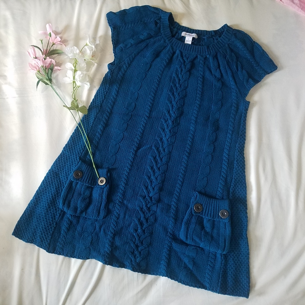 ❄ Blue Sweater Dress